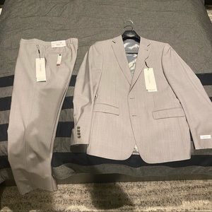 Calvin Klein X-Fit Stretch Full Suit Size 42L & 36 x 30 Pants BRAND NEW